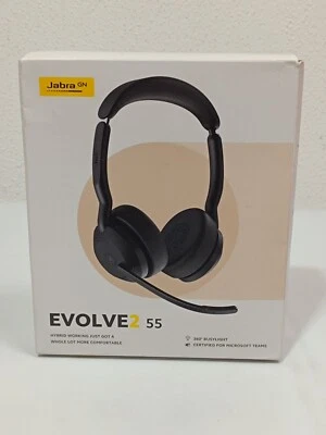 Jabra Evolve2 55 MS Stereo USB-A Over-Ear-Headset - Schwarz              _0.25_5 - Bild 1 von 4