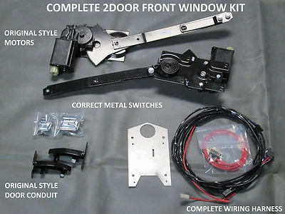 1958 Chevrolet Power Window Kit 2 Door Wagon and Sedan Delivery Original Style  - Image 1 of 4