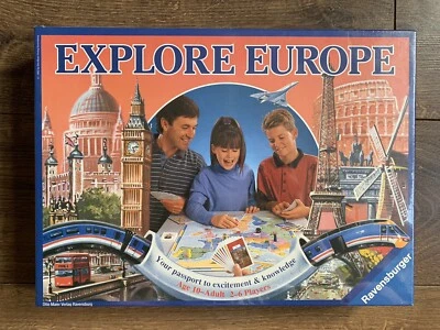 Explore Europe [Vintage Boardgame] (1992) - Ravensburger : Brand New Sealed  - Image 1 of 4