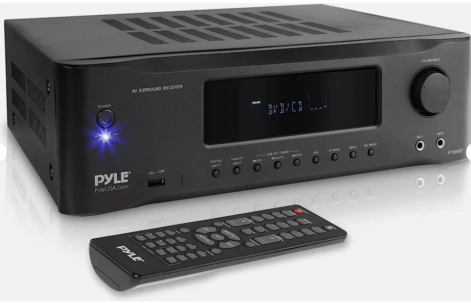 Pyle Hi-Fi Bluetooth Home Theater Receiver 5.2-Ch PT694BT-PARTS-TURNS ON AND OFF - Image 1 of 4