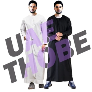 Hombres Emiratos Jubbas Acabado Mate Thobes Artesanal Emiratos Árabes Unidos LIQUIDACIÓN VENTA Nuevo Thobe - Imagen 1 de 4