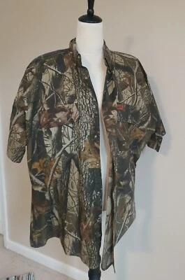 Realtree Shirt Woolrich Camo New Mens XLarge  Hardwoods Hunting Short Sleeve  - Image 1 of 4