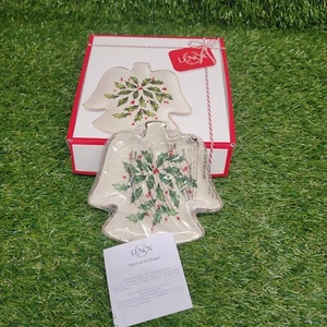 Lenox Angel Party Plate Dish Hosting The Holidays Holly Christmas 5.25” - NEW - Picture 1 of 13
