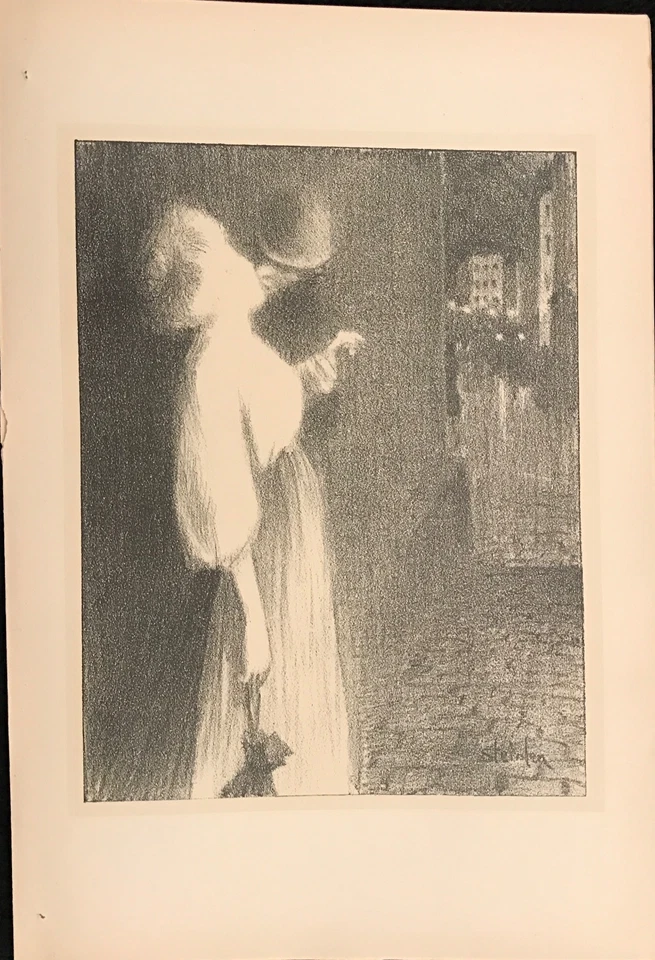 STEINLEN " TU M'APPARUS " LITHOGRAPHIE ORIGINALE   - Photo 1/1