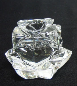 Beautiful Gorham Rose Petal Candle Holder Full Lead Crystal,Elegant - Picture 1 of 6