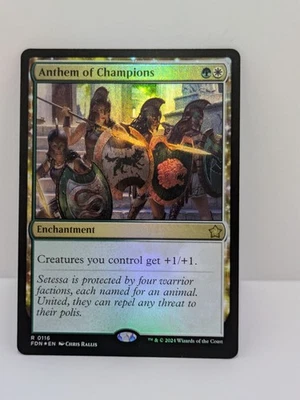 Foundations - Anthem of Champions - Green/White - Enchantment - Foil - Fdn 116 - Image 1 of 2