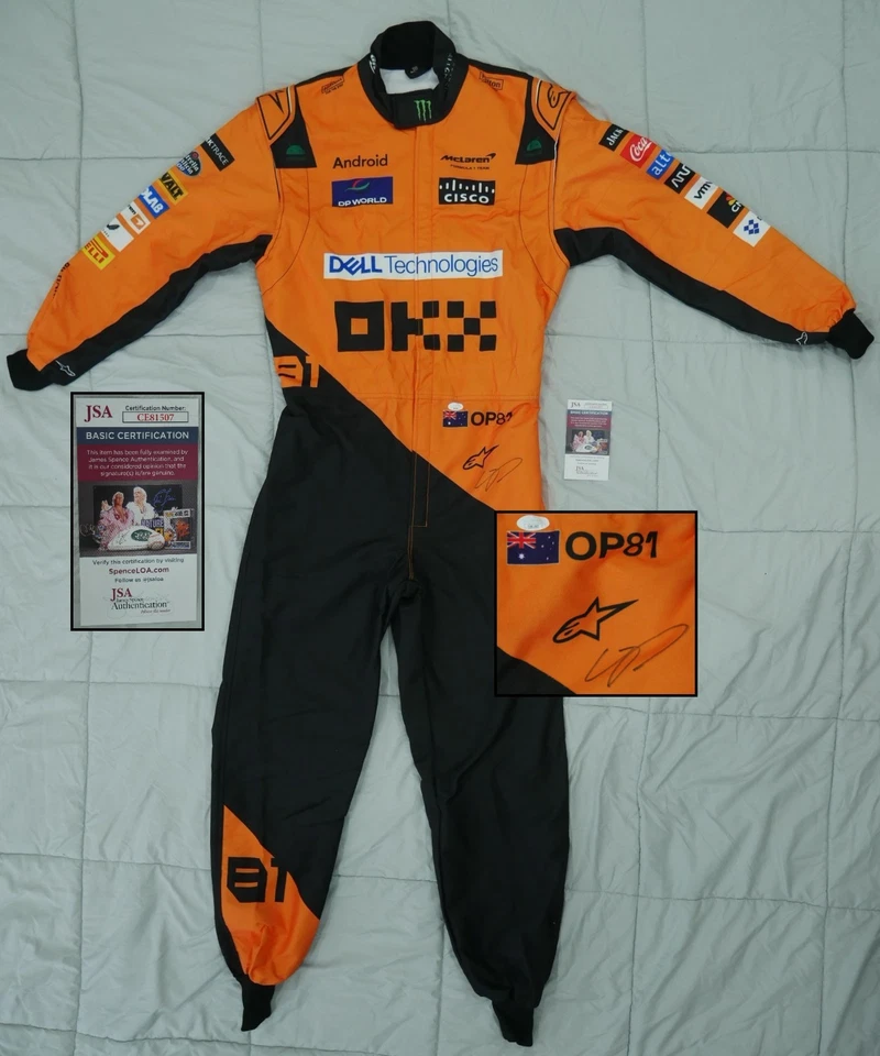 Oscar Piastri McLaren Race Suit Formula 1 JSA COA - Image 1 of 1