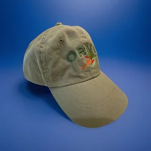 Orvis Embroidered Fly Fishing Lure Strapback Adjustable Youth Hat Cap Cotton Tan - Picture 1 of 10
