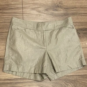 Ann Taylor Gold Signature size 6 womens shorts 3"inseam linen cotton blend - Picture 1 of 3