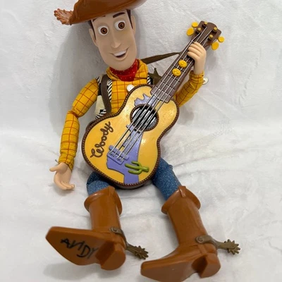 Disney Pixar Toy Story Woody Doll Guitar 16” Works - Image 1 of 4