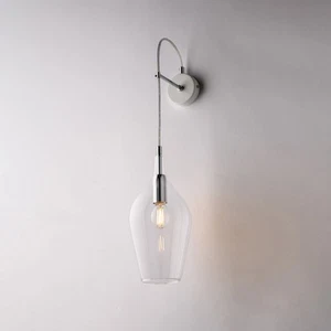 Applique Contemporanea Ares Metallo Trasparente 1 Luce E14 - Foto 1 di 1