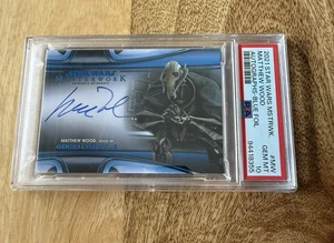 Matthew Wood/General Grevious Auto PSA 10 Topps Star Wars Masterwork Blue #/99 - Picture 1 of 8
