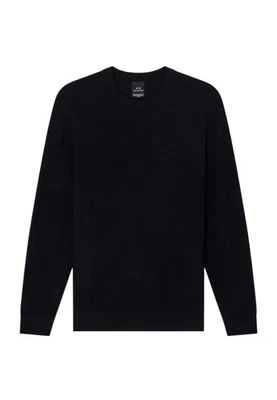 NWT ARMANI EXCHANGE BLACK CREW NECK SWEATER IN VISCOSE BLEND XM001316 AF10454 L - Image 1 of 4