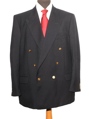 GREAT JAEGER DOUBLE BREASTED BLAZER NAVY BLUE 46'' R - Image 1 of 4
