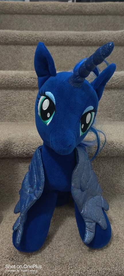 Build A Bear My Little Pony Plush Princess Luna Blue Unicorn Pegasus 18" BAB  - Image 1 of 4