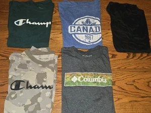 Mens Lot Of 5 Small Short Sleeve Shirts Champion, Columbia, Nike & Canada - Picture 1 of 15