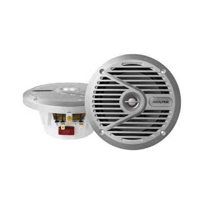Alpine SPS-M601 6-1/2" Marine Coaxial 2-Way Speaker - Silver (Pair) - Image 1 of 2