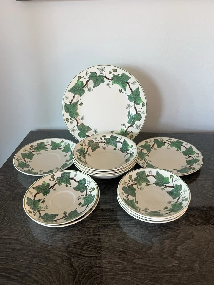 Wedgwood Napoleon Ivy Pattern No 4751 Replacement Dishes 11 Pieces - Image 1 of 4