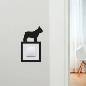 Light Switch Surround French Bulldog Dog Decorative Switch Plate Cover Frame - Picture 1 of 9