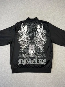 MMA Elite Grim Reaper Track Jacket Adult XL Black Full Zip Skull Grunge - Picture 1 of 8