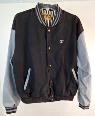 Turning Point "Cat" Denim Negro/Azul Para Hombre Talla XL Jean Chaqueta Bolsillos Foto 1 de 4