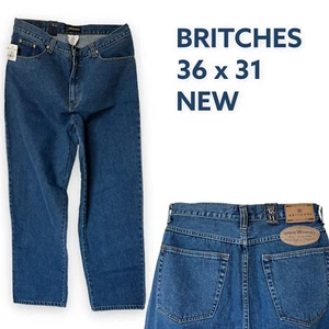 Britches Easy Fit Jeans Herren 36 x 31 blau 5-Pocket Stone Wash Baumwolle 62617 NEU! - Bild 1 von 9
