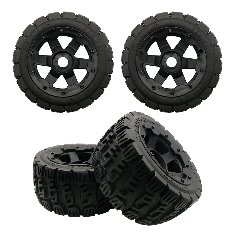 Black All Terrain 24mm Hex Wheel Tires For RC 1/5 HPI Rovan KM Baja 5B SS Rofun - Image 1 of 4