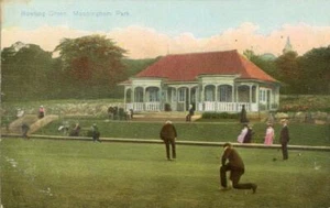 GEDRUCKTE POSTKARTE DAS BOWLING GREEN, MANNINGHAM PARK, BRADFORD, WEST YORKSHIRE 2 - Bild 1 von 2