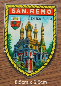 Sticker Aufkleber Sanremo San Remo Chiesa Russa Russian Orthodox Church 80er - Picture 1 of 1