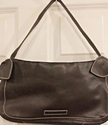 BCBG Maxazria Bolso de Mano Diseñador Cuero Cartera de Hombro Marrón 13"x7" NUEVO Foto 1 de 4