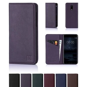 Case Cover For Nokia G22 X30 G60 X10 3 5 8- Real Leather Slim Wallet - Picture 1 of 37