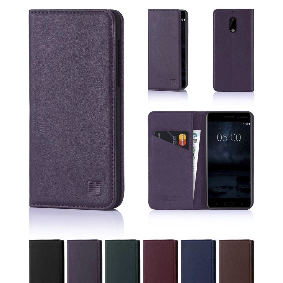 Case Cover For Nokia G22 X30 G60 X10 3 5 8-  Real Leather Slim Wallet - Image 1 of 1