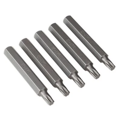 Sealey TRX-Star T40 Bit Long Pack of 5 Extra Strong Professional Bit Set TX40L5 - Image 1 of 4
