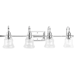 Progress Lighting Vanity Lighting 9.25" Coastal 4-Light Steel Polished Chrome - Picture 1 of 2