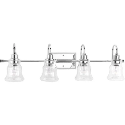 Progress Lighting Vanity Lighting 9.25" Coastal 4-Light Steel Polished Chrome - Image 1 of 2