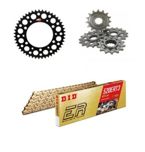Fits Suzuki RM85K Small Wheels 2002-2019 DID ERT3 Chain & Renthal Black Sprocket - Picture 1 of 6
