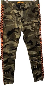 Pantalones camuflados Kloud9 naranja a cuadros ajetreo para hombre 38 X 34 ropa de calle - Imagen 1 de 19