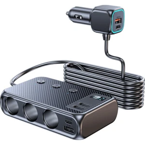 9in1 Car Charger Cigarette Lighter Splitter Adapter Fast USB/C Socket QC PD 30W - Picture 1 of 11