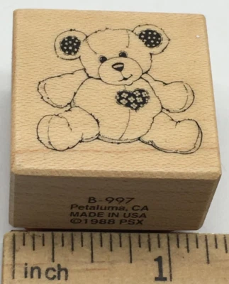 Estampillas de goma montadas en madera PSX B997 MINI OSO 1988 VINTAGE Foto 1 de 3