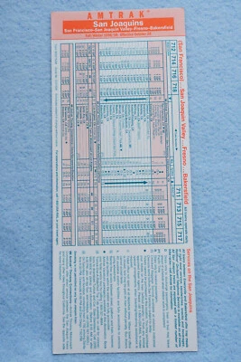 Amtrak San Joaquins Card - Fall/Winter 1998 - Image 1 of 2