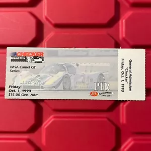 Boleto de carreras Checker Grand Prix IMSA Camel GT Series de colección 1 de octubre de 1993 - Imagen 1 de 2