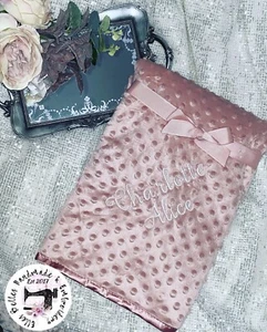 personalised baby blanket,baby shower. Birth gift. Baby girl Rose Gold Blanket - Picture 1 of 2