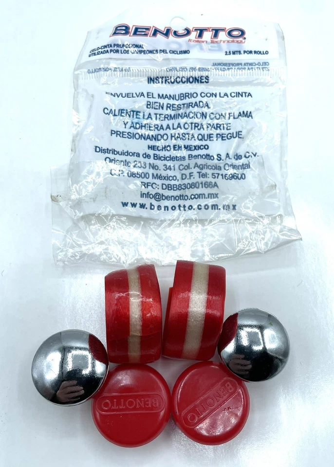 Benotto Handlebar Tape Celo-Cinta NOS Red / White Striped Made In Mexico - Image 1 of 4