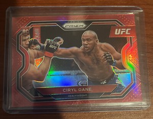 2021 Panini Prizm UFC Ciryl Gane Red Prizm #184 RC 071/275 Rookie
