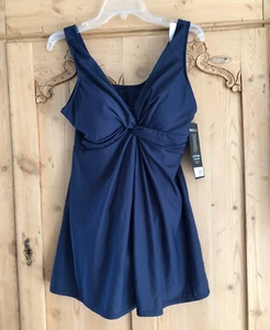Miraclesuit Women's Marias One Piece Navy Swim Dress - 18 NWT - Picture 1 of 7