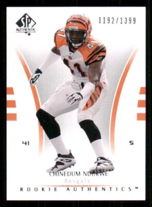 2007 SP Authentic #155 Nedu Ndukwe RC /1399 - Picture 1 of 2