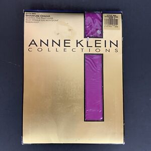 Anne Klein Collections Opaque Pantyhose Size C Large Shocking Pink Control Top