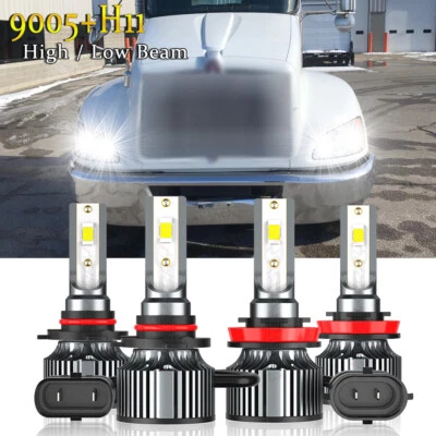 Kit de faros LED súper brillantes para camión Kenworth T270 base recta 2008-2022 Foto 1 de 4