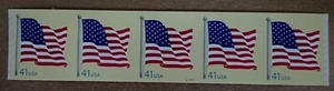 U.S. Scott # 4188 2007 41c American Flag Mint Coil Plate Block Of 5 MNH - Picture 1 of 3