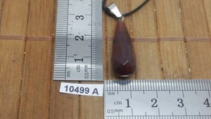 Pendentif "goutte à facettes" ONYX + CORDON REGLABLE collier lithotherapie reiki - Picture 1 of 1